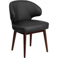 Flash Furniture BT-1-BK-GG Leather Lounge Chair in Black Walnut